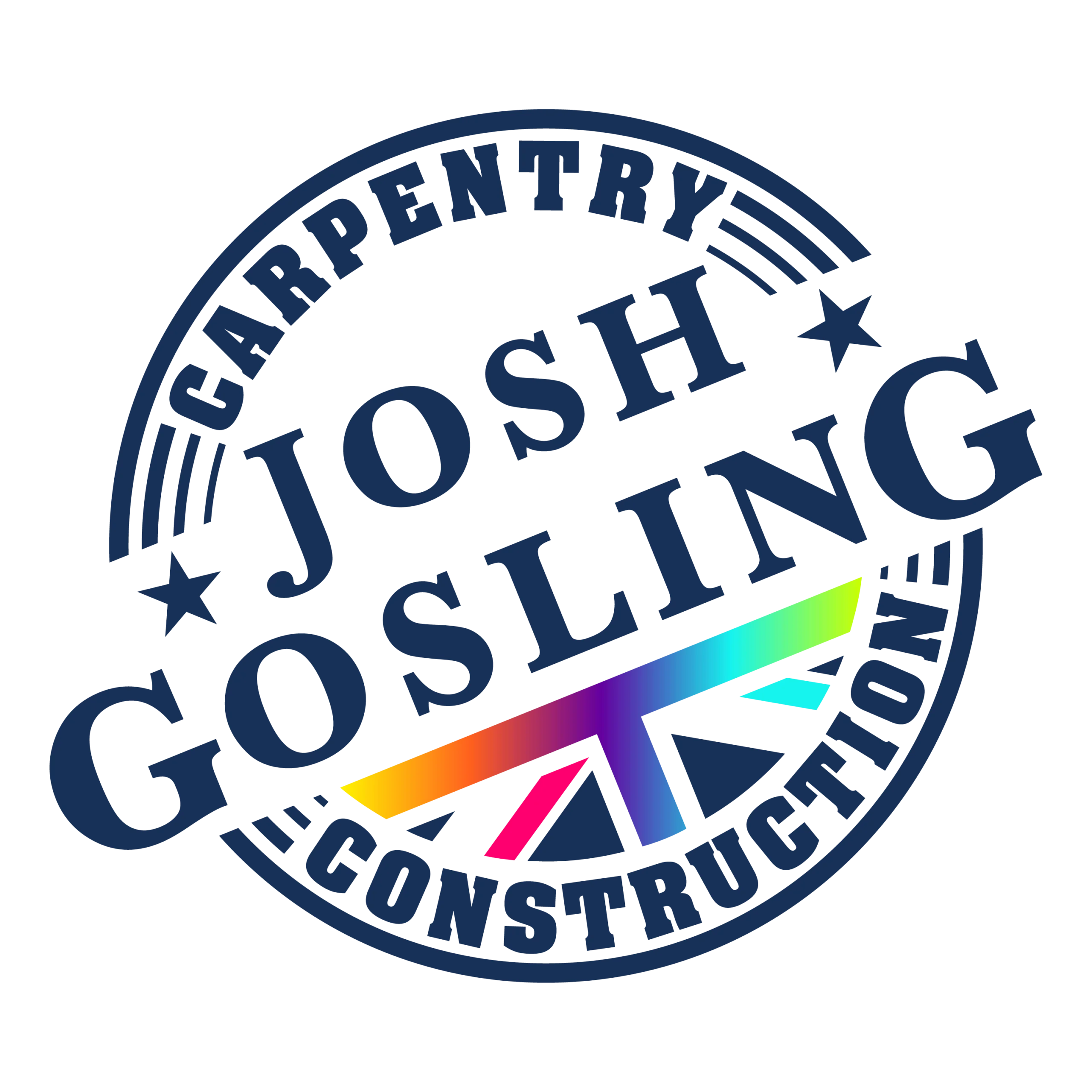 Josh Gosling Construction and Carpentry Blue Logo